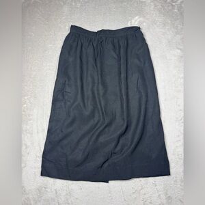 Vintage Liz Claiborne 100% Silk Black Dot Lightweight Pencil Skirt Size 6 Petite